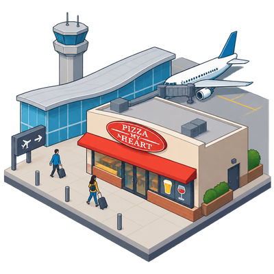 Pizza My Heart applies for beer-and-wine license at San Jose airport outpost
