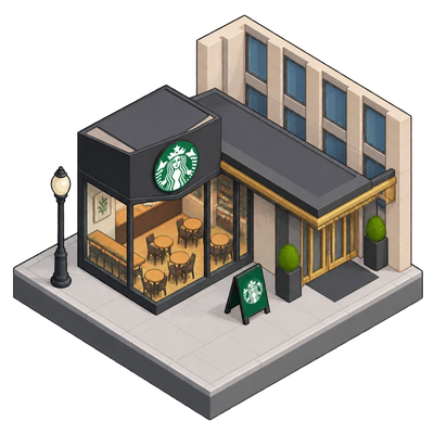 Boston licenses a six-seat Starbucks as the chain closes 250 stores