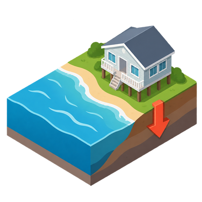 71.5% of U.S. coastal land is sinking, study finds