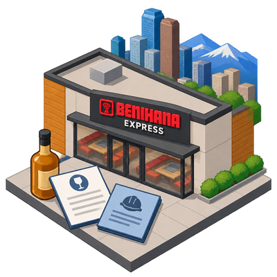 Benihana Express applies for liquor license and tenant build-out permit in Denver