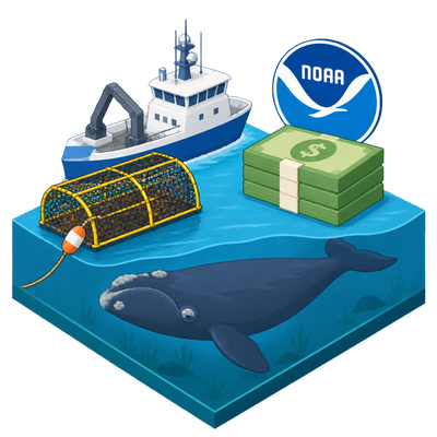 NOAA awards $29.1 million for right whale research on lobster gear