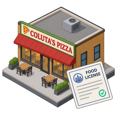 Chicago issues food license to Coluta's Pizza at Harlem Avenue