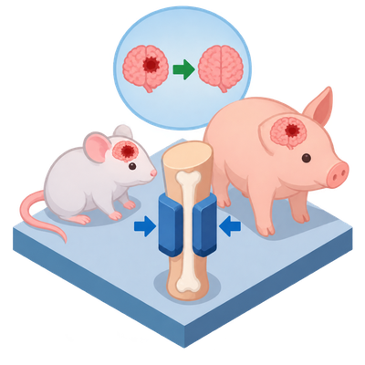 Shinbone compression helps brains heal, mouse and pig study finds