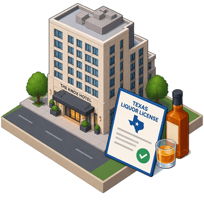 The Knox Hotel secures Texas liquor license ahead of late-2026 opening