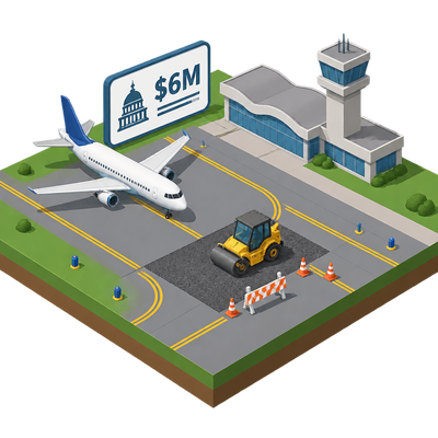 Newport News airport gets $6M federal grant to rebuild taxiway