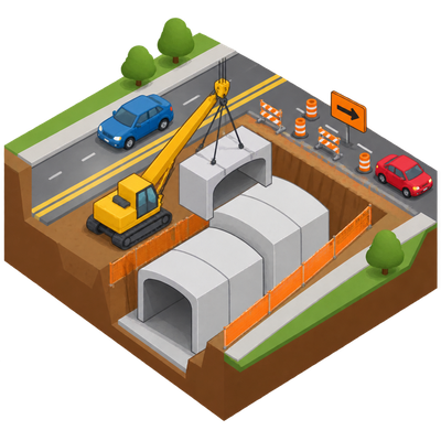 Pedestrian tunnel construction forces week-long closure of Northland Drive