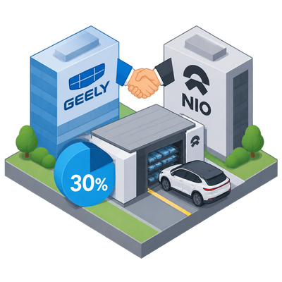Geely takes 30% stake in NIO's battery swapping unit