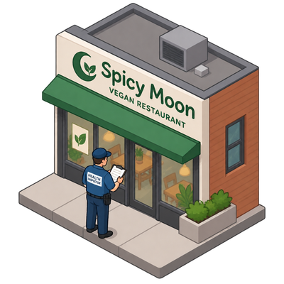 Spicy Moon inspected for food permit at 45-04 Pearson Street in Queens