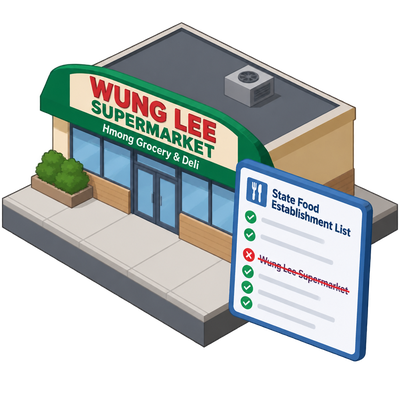 Wung Lee Supermarket's licence disappears from state list