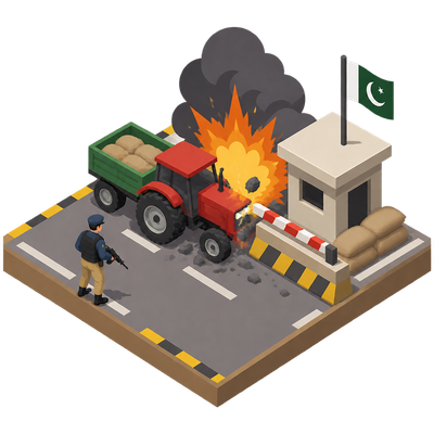 Pakistani Taliban suicide bombing kills a dozen at police checkpoint