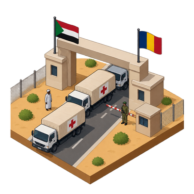 Darfur authorities reopen Tina border crossing with Chad for aid deliveries
