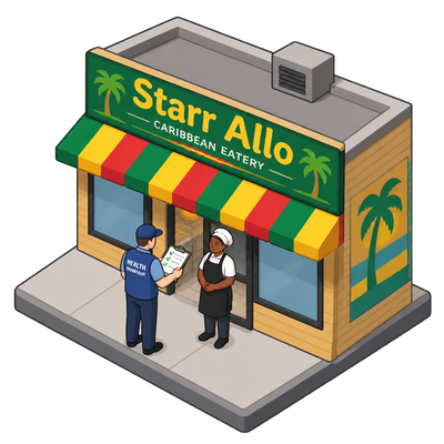 Caribbean eatery Starr Allo inspected ahead of New York City food permit