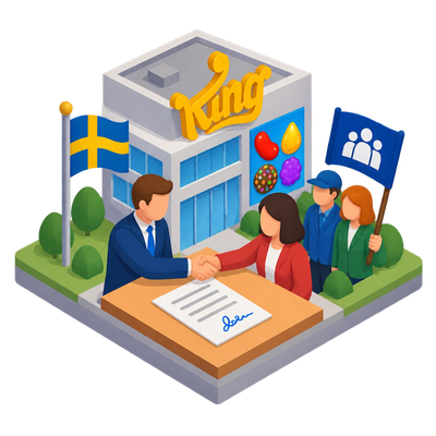 Candy Crush maker King signs collective agreement with Swedish unions