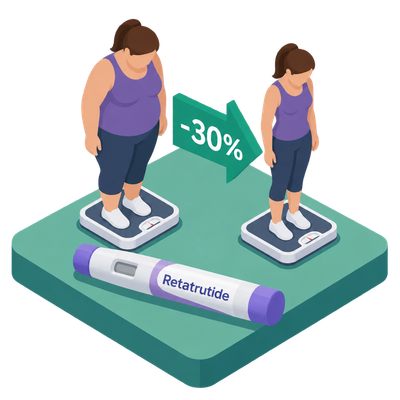 Retatrutide phase 3 trial shows 30% average weight loss at 104 weeks