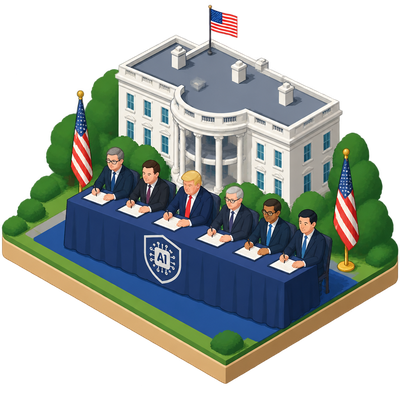 Trump, six tech CEOs sign voluntary AI safety accord at White House