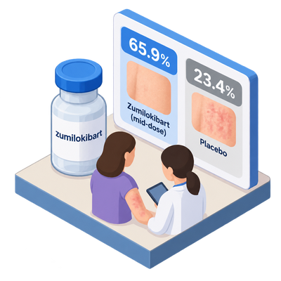 AbbVie Phase 2 results clear zumilokibart for Phase 3 eczema trials