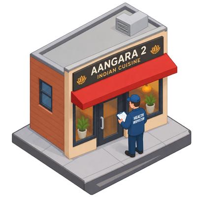 Aangara 2 Indian Cuisine inspected ahead of NYC food permit