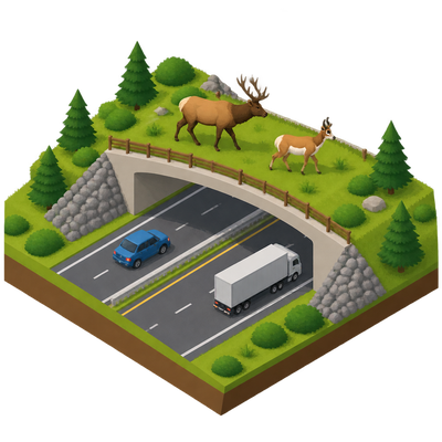 Colorado wildlife overpass cuts I-25 collisions as habitat reconnects