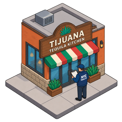 Tijuana Tequila Kitchen inspected for New York City food permit