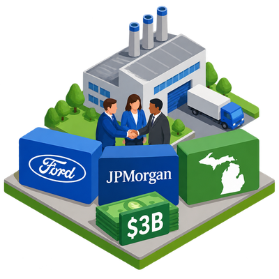 Ford, JPMorgan and Michigan launch $3B initiative to scale manufacturing suppliers