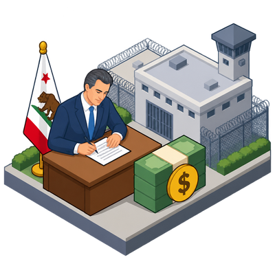 Newsom signs California laws taxing detention centers, allowing suits against federal agents