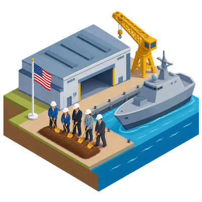 Saronic breaks ground on Port Alpha, a shipyard built to revive U.S. shipbuilding