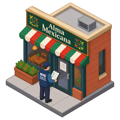 NYC health department inspects Alma Mexicana ahead of food permit