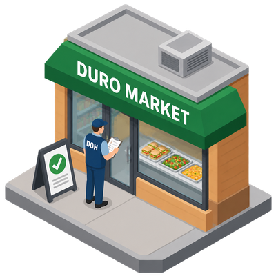 Duro Market receives pre-permit food service inspection in Queens