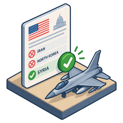 US removes Syria from weapons-export denial list