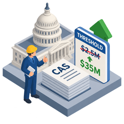 Federal cost accounting thresholds take effect, lifting CAS burden on contractors