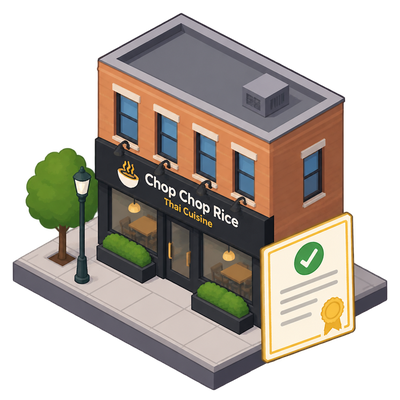 Chop Chop Rice Thai Cuisine licensed at 248 Newbury Street in Boston