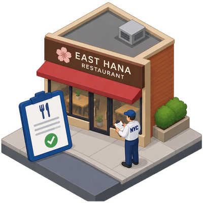 East Hana Restaurant seeks NYC food permit at 10 Akron Street