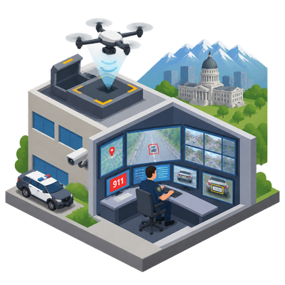 Salt Lake City police real-time crime center pulls together drones, cameras, plate readers