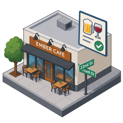 Ember Cafe applies for beer and wine license at former Revolution Cafe space