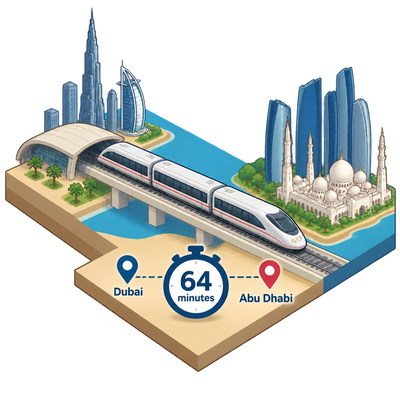 Etihad Rail launches Dubai-Abu Dhabi passenger trains, linking UAE cities in 64 minutes