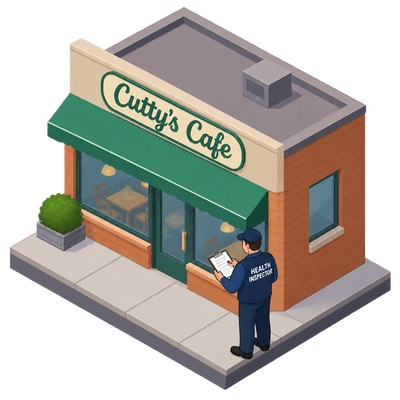 Cutty's Cafe undergoes pre-permit health inspection in Ozone Park