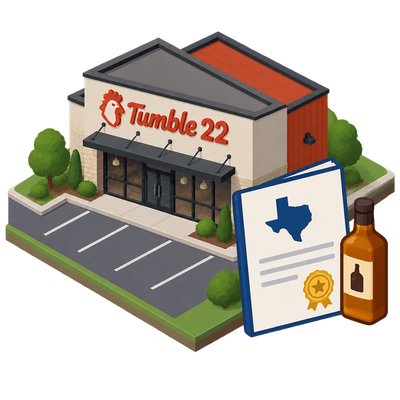 Tumble 22 obtains Texas liquor license for Austin Arboretum location