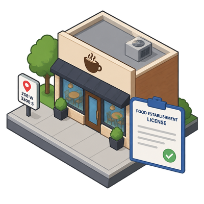 Kafeneio licensing record found at Salt Lake County address