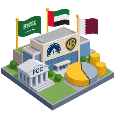 FCC clears Gulf state funds to hold nearly half of Paramount-Warner Bros. equity