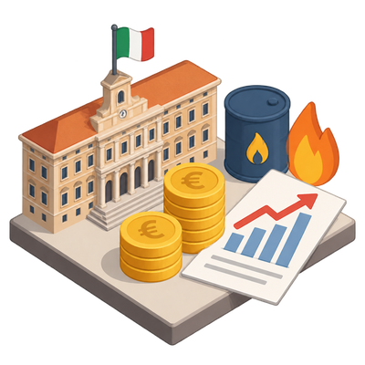 Italy's budget gap widens as energy shock strains public finances