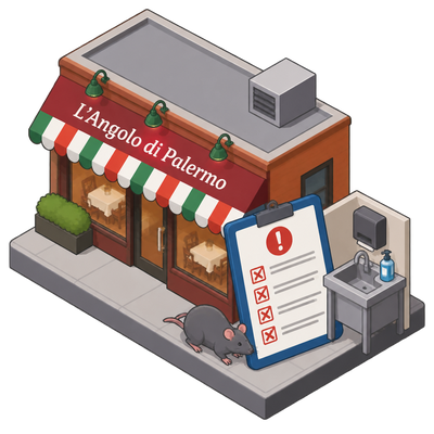 L'Angolo di Palermo cited for rodent and hand-washing violations in NYC pre-permit inspection