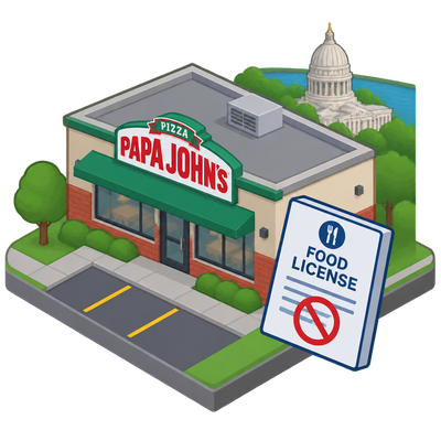 Papa John's at 515 University Ave drops off Madison's active food licence list