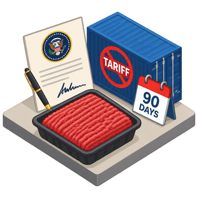 Trump administration suspends ground beef import tariffs for 90 days