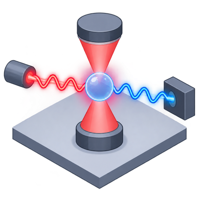 Physicists entangle levitating glass nanosphere with light at room temperature