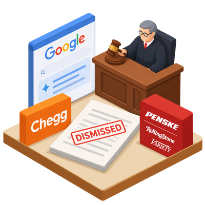 Judge dismisses Chegg and Penske antitrust suits over Google AI search