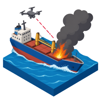 Suspected drone strike sinks grain ship off Romania