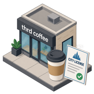 Thrd Coffee holds Chicago retail food license for North California Avenue shop