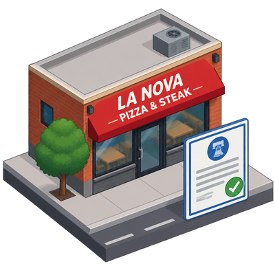 La Nova Pizza & Steak receives Philadelphia food service license