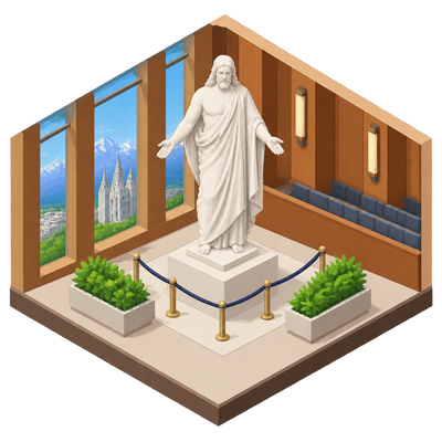 Church unveils resurrected Christ statue inside Conference Center