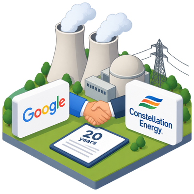 Google signs 20-year nuclear power deal with Constellation Energy